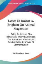 Letter To Doctor A. Brigham On Animal Magnetism: Being An Account Of A Remarkable Interview Between The Author And Miss Loraina Brackett While In A St