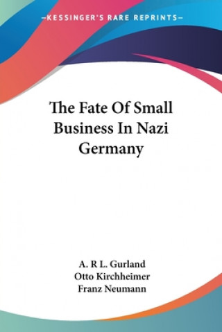 The Fate Of Small Business In Nazi Germany