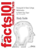 Studyguide for Basic College Mathematics by Martin-Gay, Elayn, ISBN 9780131868366