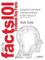 Studyguide for International Organizational Behavior by Gold, Francesco &, ISBN 9780131008793