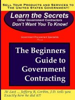 Beginners Guide to Government Contracting