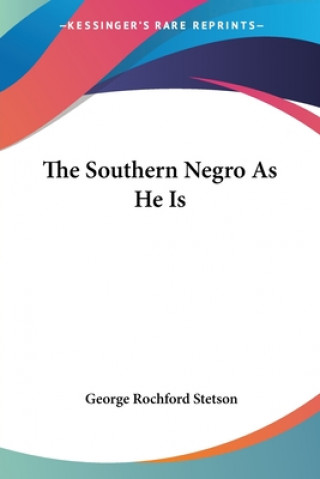 The Southern Negro As He Is