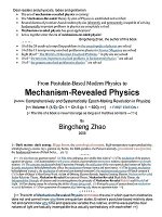 From Postulate-Based Modern Physics to Mechanism-Revealed Physics, Vol.1 (1/2)