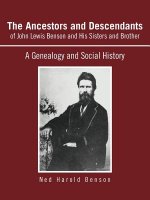 Ancestors and Descendants of John Lewis Benson and His Sisters and Brother