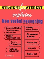 Straight a Student Explains Non Verbal Reasoning
