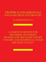 Proper Fundamentals for Snare Drum and Drum Set