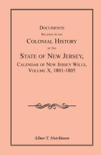 Documents Relating to the Colonial History of the State of New Jersey, Calendar of New Jersey Wills, Volume X, 1801-1805
