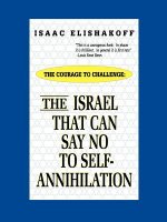 Israel That Can Say No to Self-annihilation