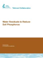 Water Residuals to Reduce Soil Phosphorus