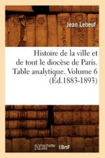 Histoire de la Ville Et de Tout Le Diocese de Paris. Table Analytique. Volume 6 (Ed.1883-1893)