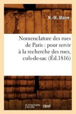 Nomenclature Des Rues de Paris: Pour Servir A La Recherche Des Rues, Culs-De-Sac, (Ed.1816)
