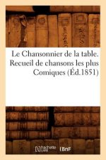 Le Chansonnier de la Table. Recueil de Chansons Les Plus Comiques, (Ed.1851)