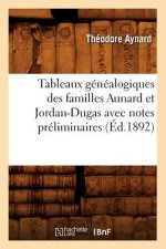 Tableaux Genealogiques Des Familles Aunard Et Jordan-Dugas Avec Notes Preliminaires (Ed.1892)