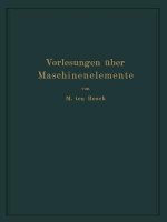 Vorlesungen  ber Maschinenelemente