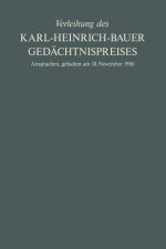 Verleihung Des Karl-Heinrich-Bauer Gedachtnispreises