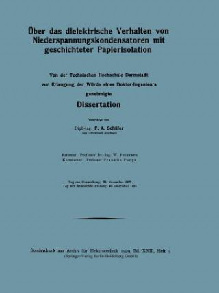 UEber Das Dielektrische Verhalten Von Niederspannungskondensatoren Mit Geschichteter Papierisolation