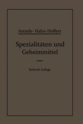 Spezialitaten Und Geheimmittel