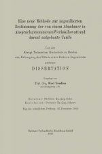 Eine Neue Methode Zur Angenaherten Bestimmung Der Von Einem Abnehmer in Anspruch Genommenen Werkskilowatt Und Darauf Aufgebaute Tarife
