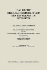 Recht Der Allgemeinheit Und Des Einzelnen Im Rundfunk