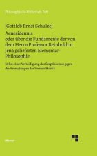 Aenesidemus oder uber die Fundamente der von Herrn Professor Reinhold in Jena gelieferten Elementar-Philosophie