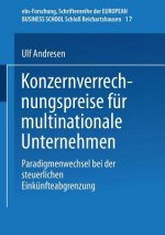 Konzernverrechnungspreise Fur Multinationale Unternehmen
