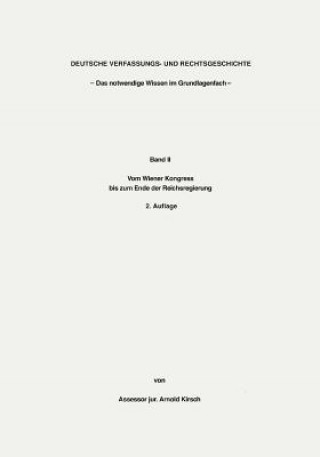 Deutsche Verfassungs- und Rechtsgeschichte Band II