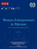 Women Entrepreneurs in Pakistan. How to Improve Their Bargaining Power