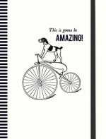 Vintage Prints Cycling Dog Gilded Journal