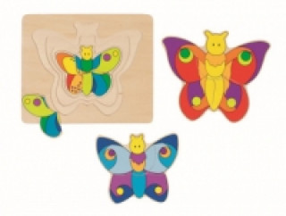 Vícevrstvé puzzle Motýl