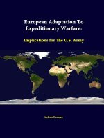 European Adaptation to Expeditionary Warfare: Implications for the U.S. Army