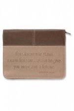 Jeremiah 29:11 Italian Duo-Tone Chocolate/Toasted Almond Large