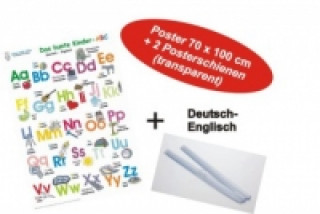 Das bunte Kinder-ABC, Deutsch/Englisch, Poster + 2 Posterschienen