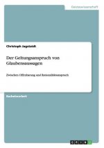 Geltungsanspruch von Glaubensaussagen