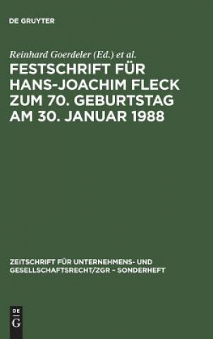 Festschrift Fur Hans-Joachim Fleck Zum 70. Geburtstag Am 30. Januar 1988