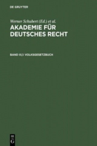 Akademie fur Deutsches Recht, Bd III,1, Volksgesetzbuch