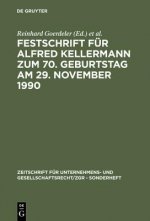 Festschrift Fur Alfred Kellermann Zum 70. Geburtstag Am 29. November 1990