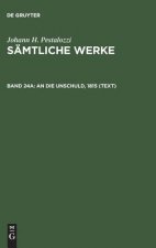 Samtliche Werke, Band 24A, An die Unschuld, 1815 (Text)