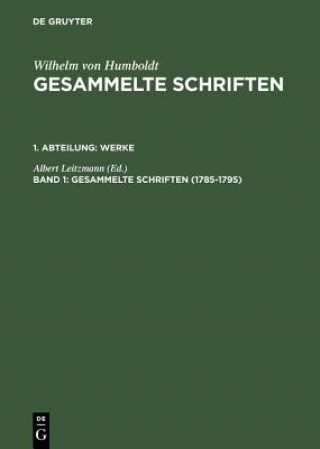 Gesammelte Schriften, Band 1, Gesammelte Schriften (1785-1795)