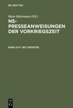 NS-Presseanweisungen der Vorkriegszeit, Band 5/IV, 1937. Register