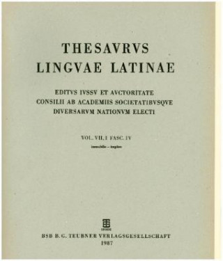 Thesaurus linguae Latinae. . i-intervulsus / immobilis - implico