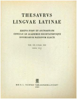 Thesaurus linguae Latinae. . i-intervulsus / insipiens - integer