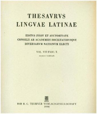 Thesaurus linguae Latinae. m - myzon / monstro - multitudo