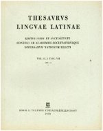 Thesaurus linguae Latinae. . o - ozynosus / ordo - os