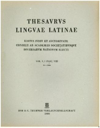 Thesaurus linguae Latinae. . d - dze / do - dolor