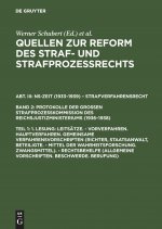 Quellen zur Reform des Straf- und Strafprozessrechts, Teil 1, 1. Lesung