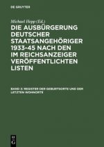 Register Der Geburtsorte Und Der Letzten Wohnorte