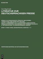 Literatur zur deutschsprachigen Presse, Band 11, 110926-124562. Biographische Literatur. F - H