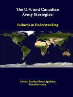 U.S. and Canadian Army Strategies: Failures in Understanding