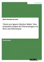 Llanto por Ignacio Sanchez Mejias. Eine kontrastive Analyse der UEbersetzungen von Beck und Siebenmann