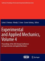 Experimental and Applied Mechanics, Volume 4